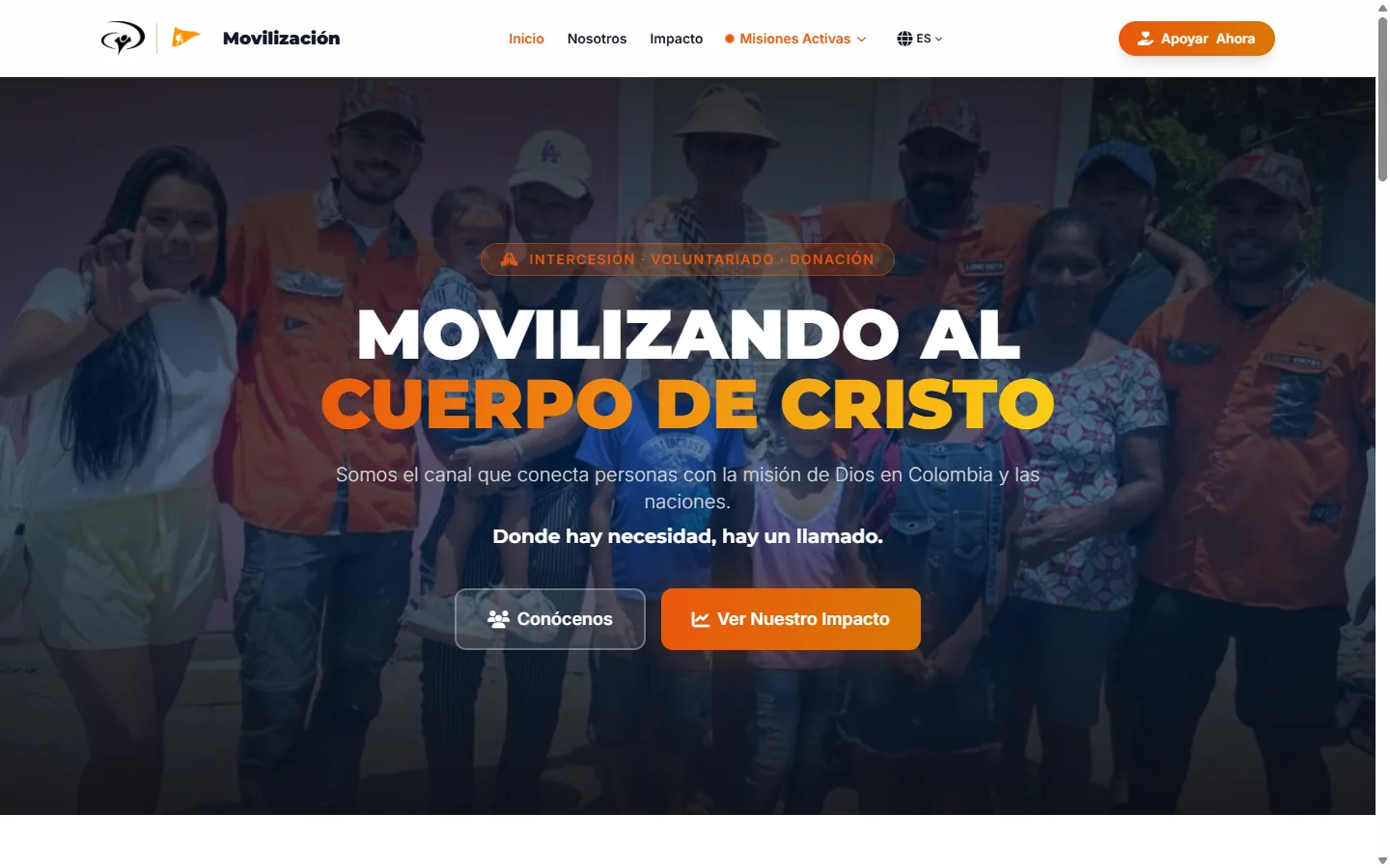 JUCUM Movilizacion — captura del proyecto